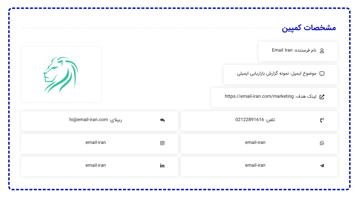 campaign details preview | Email Iran